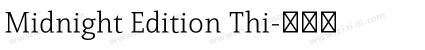 Midnight Edition Thi字体转换